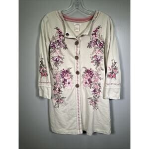 SUNDANCE Artist's Notebook Coat Womens S Floral Embroidered‎ Long Grandma Core
